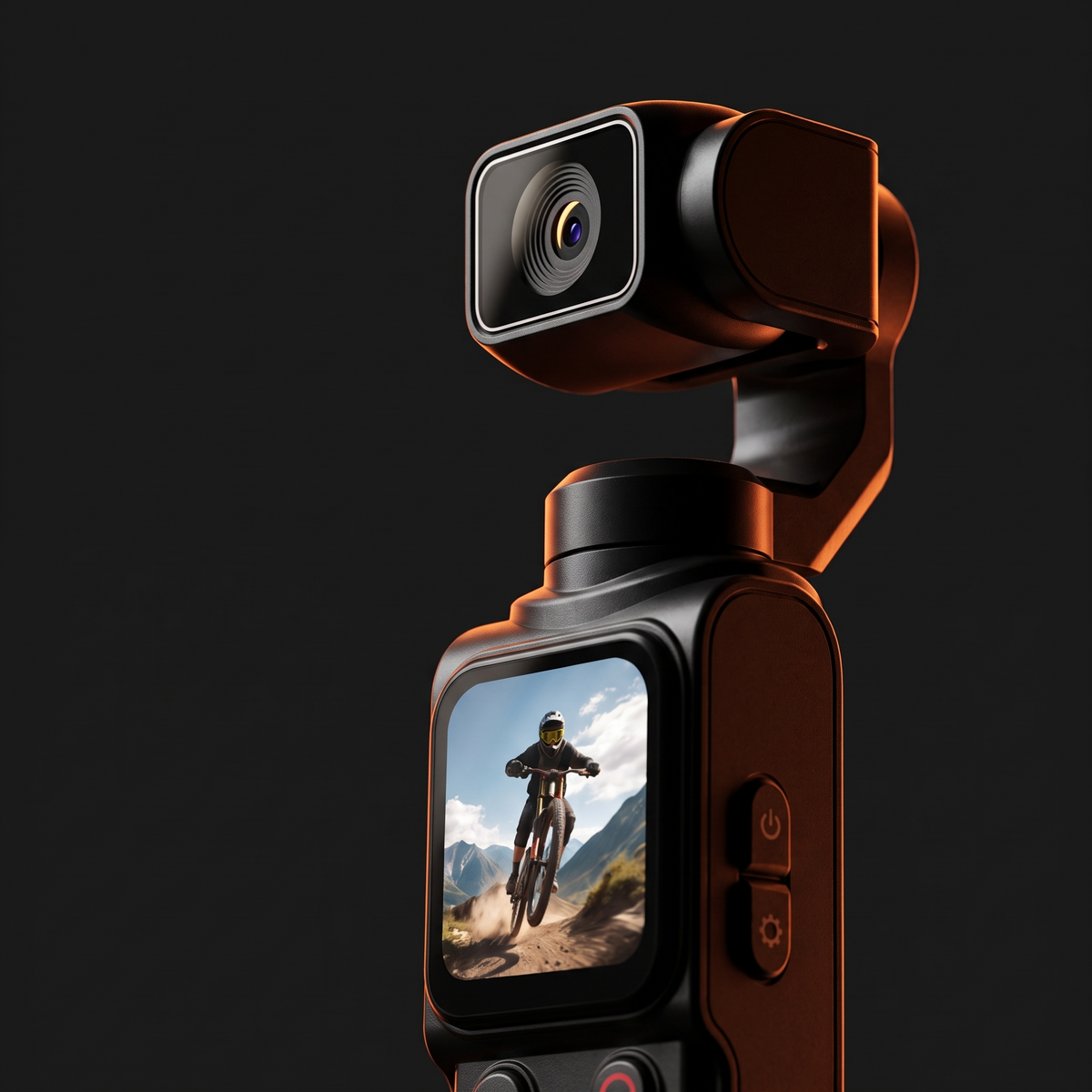 Handheld 4K Action Camera with Face Tracking