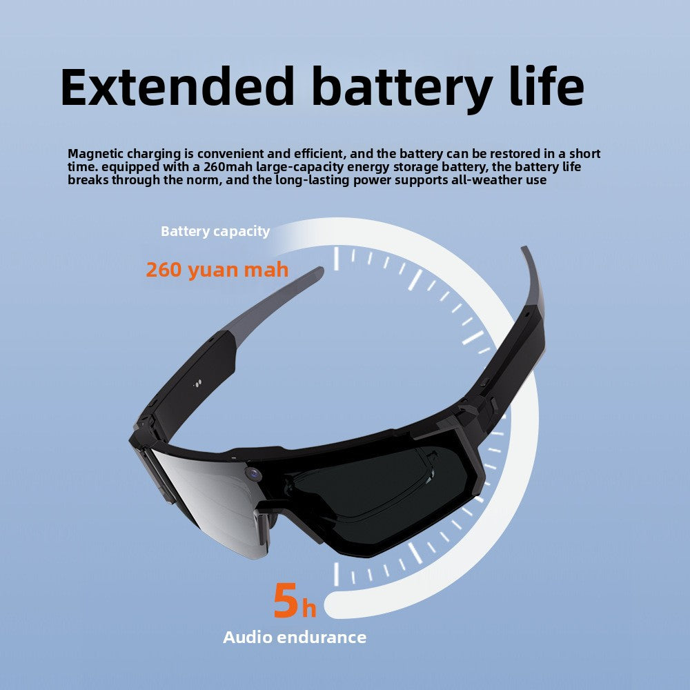 Riding AI smart glasses with built-in camera and UV protection